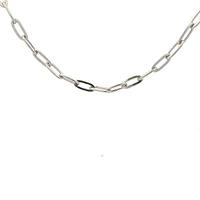 925 Sterling Silver 5.6mm 20" Paperclip Link Chain