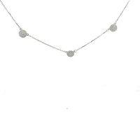 925 Sterling Silver 16-18" Cubic Zirconia Chain
