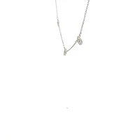 925 Sterling Silver 16-18" Cubic Zirconia Chain
