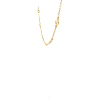 925 Gold Plated Sterling Silver 16-18" Cubic Zirconia Chain