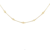 925 Gold Plated Sterling Silver 16-18" Cubic Zirconia Chain