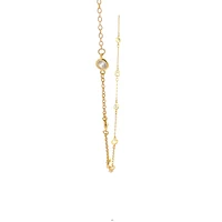 925 Gold Plated Sterling Silver 20-22" Cubic Zirconia Chain