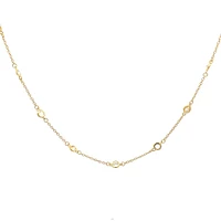 925 Gold Plated Sterling Silver 20-22" Cubic Zirconia Chain