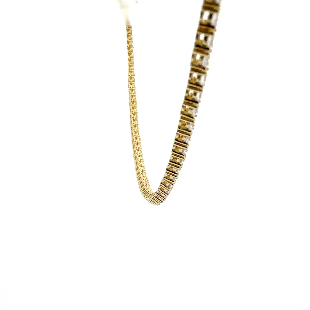 925 Gold Plated Sterling Silver 18" 3mm Cubic Zirconia Chain