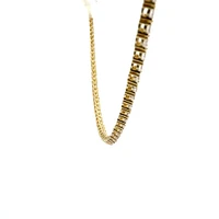 925 Gold Plated Sterling Silver 18" 3mm Cubic Zirconia Chain
