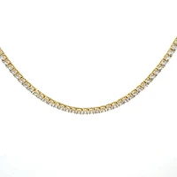 925 Gold Plated Sterling Silver 18" 3mm Cubic Zirconia Chain