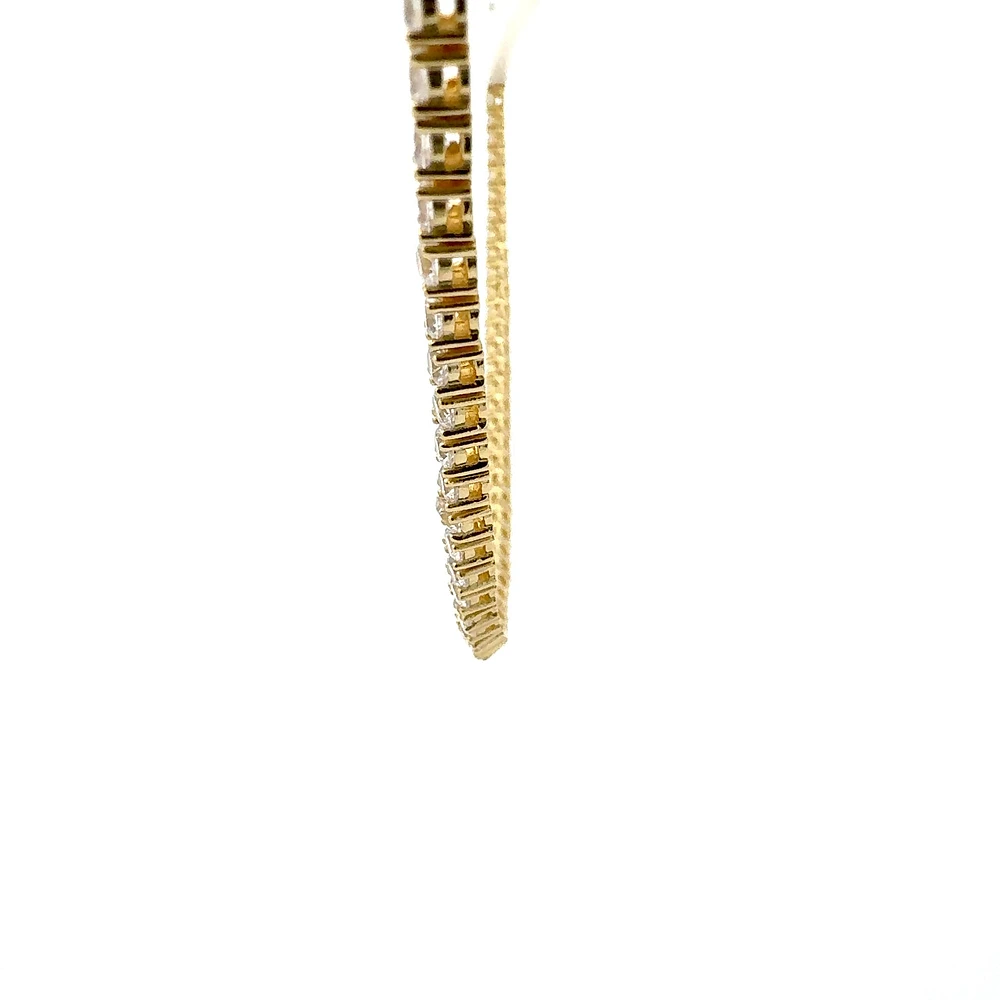 925 Gold Plated Sterling Silver 18" 3mm Cubic Zirconia Chain