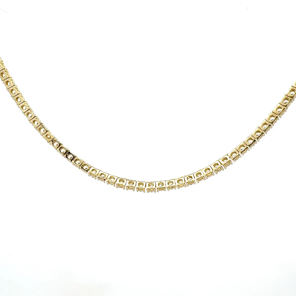 925 Gold Plated Sterling Silver 18" 3mm Cubic Zirconia Chain