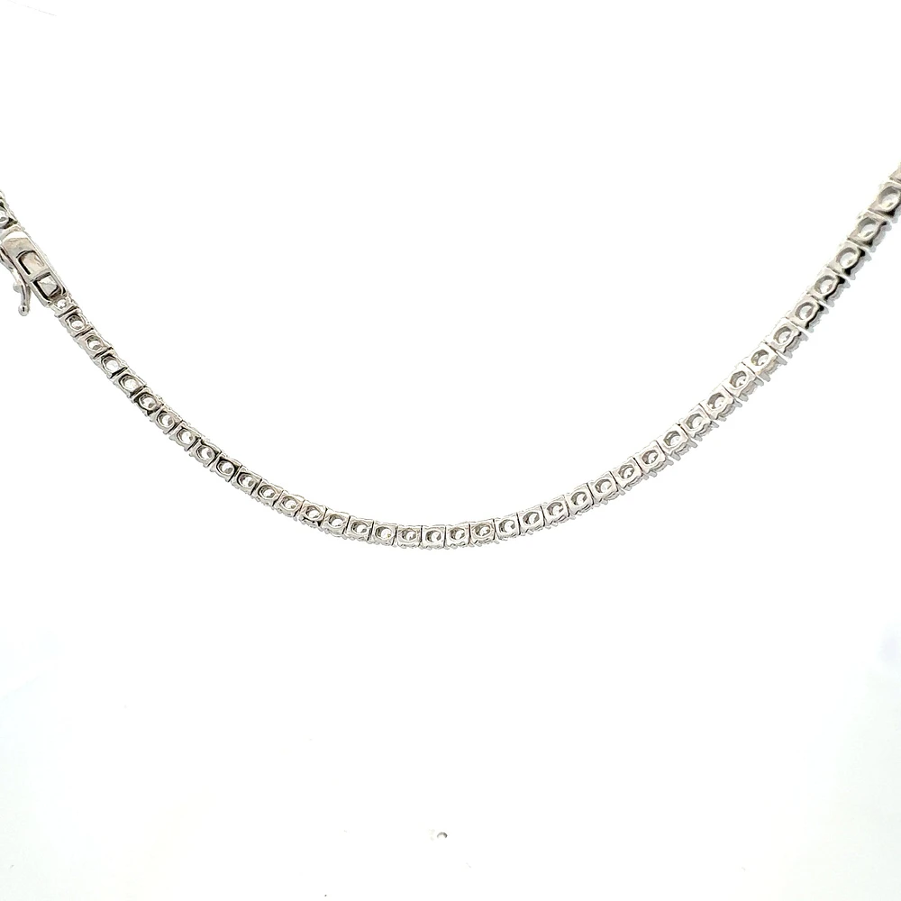 925 Sterling Silver 18" 3mm Cubic Zirconia Chain