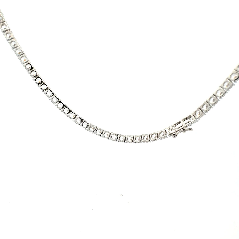 925 Sterling Silver 20" 4mm Cubic Zirconia Chain