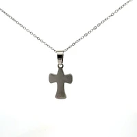 Stainless Steel 23X15mm Cross Pendant - 18"