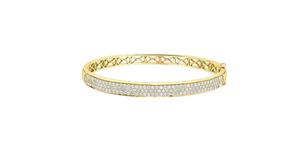 10K Yellow Gold 2.55cttw Diamond Bangle