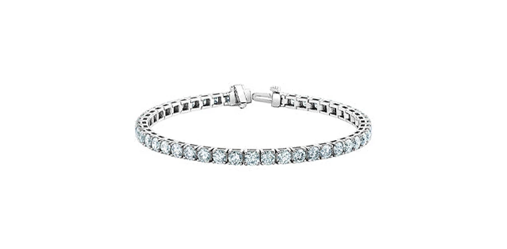 14K Lab Grown 10.00cttw Round Brilliant Cut Diamond Tennis Bracelet - Gold