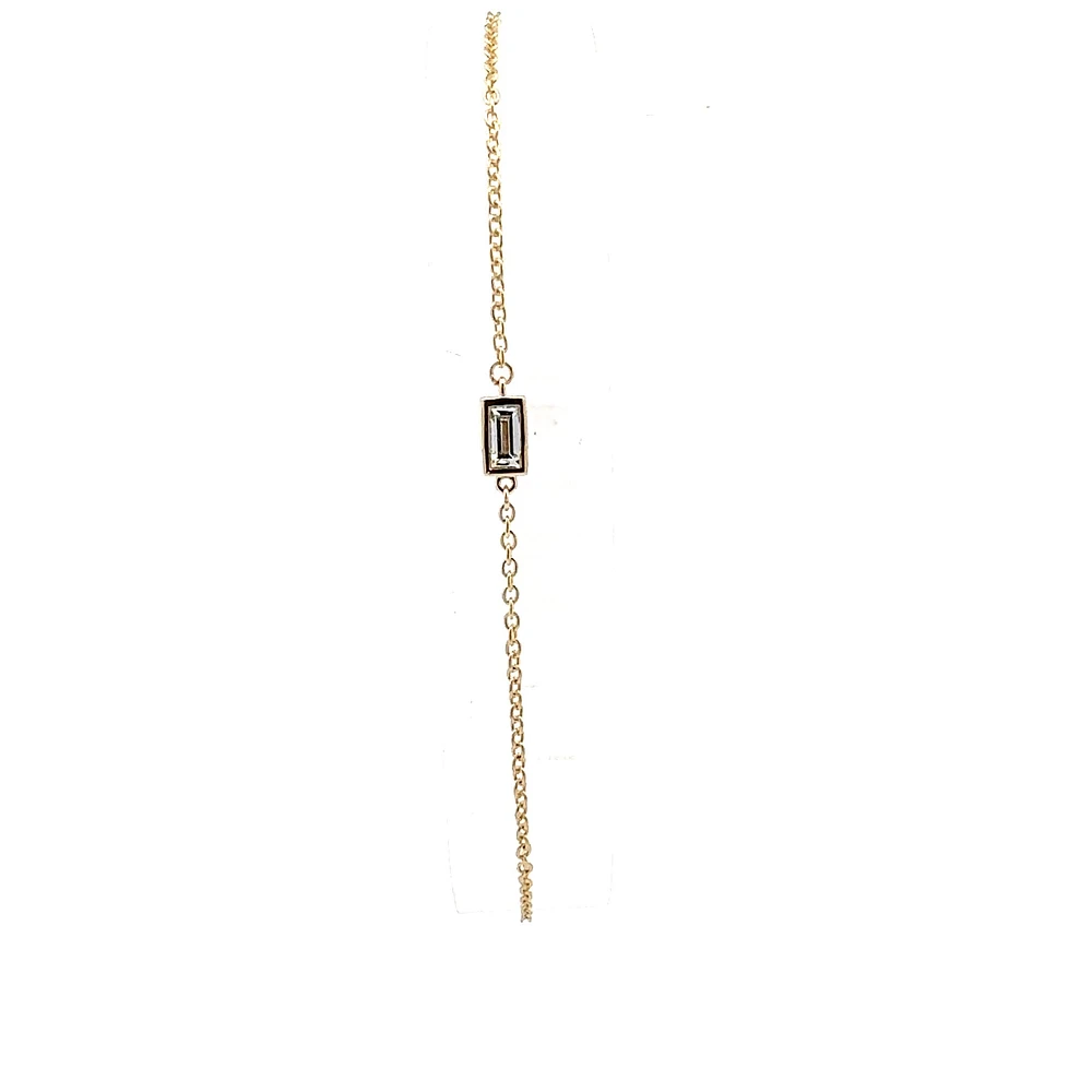 10K Gold Lab Grown Diamond reversible Motif Bracelet - / Pear