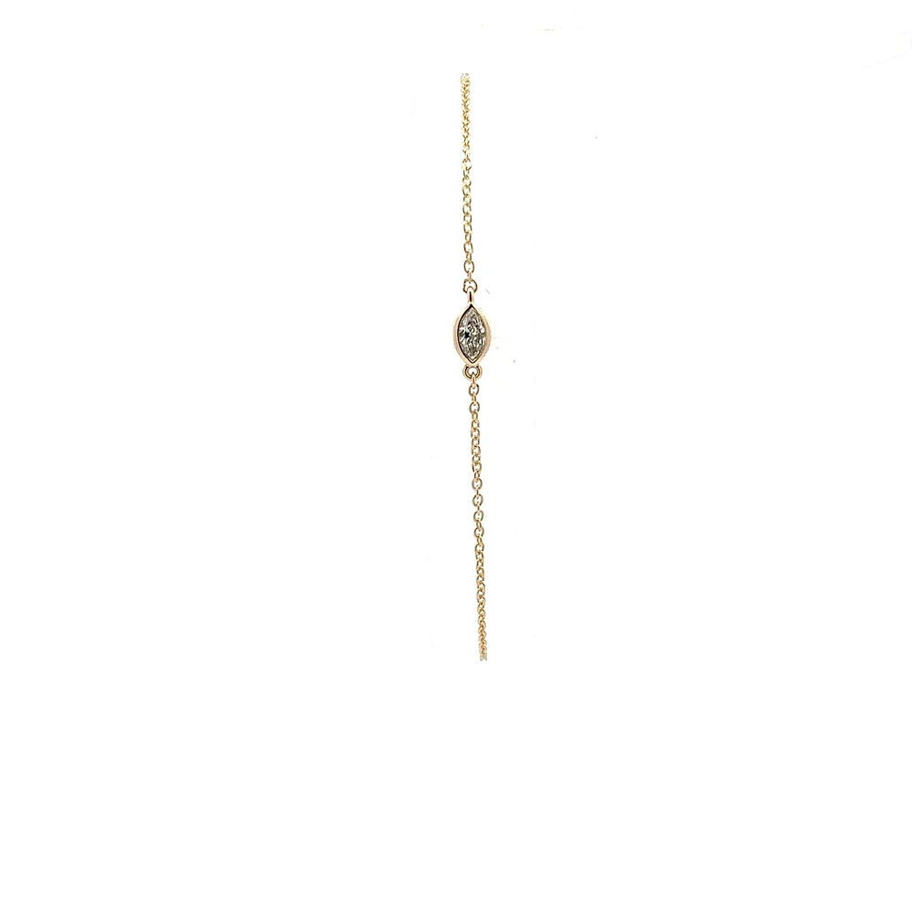 10K Gold Lab Grown Diamond reversible Motif Bracelet - / Pear