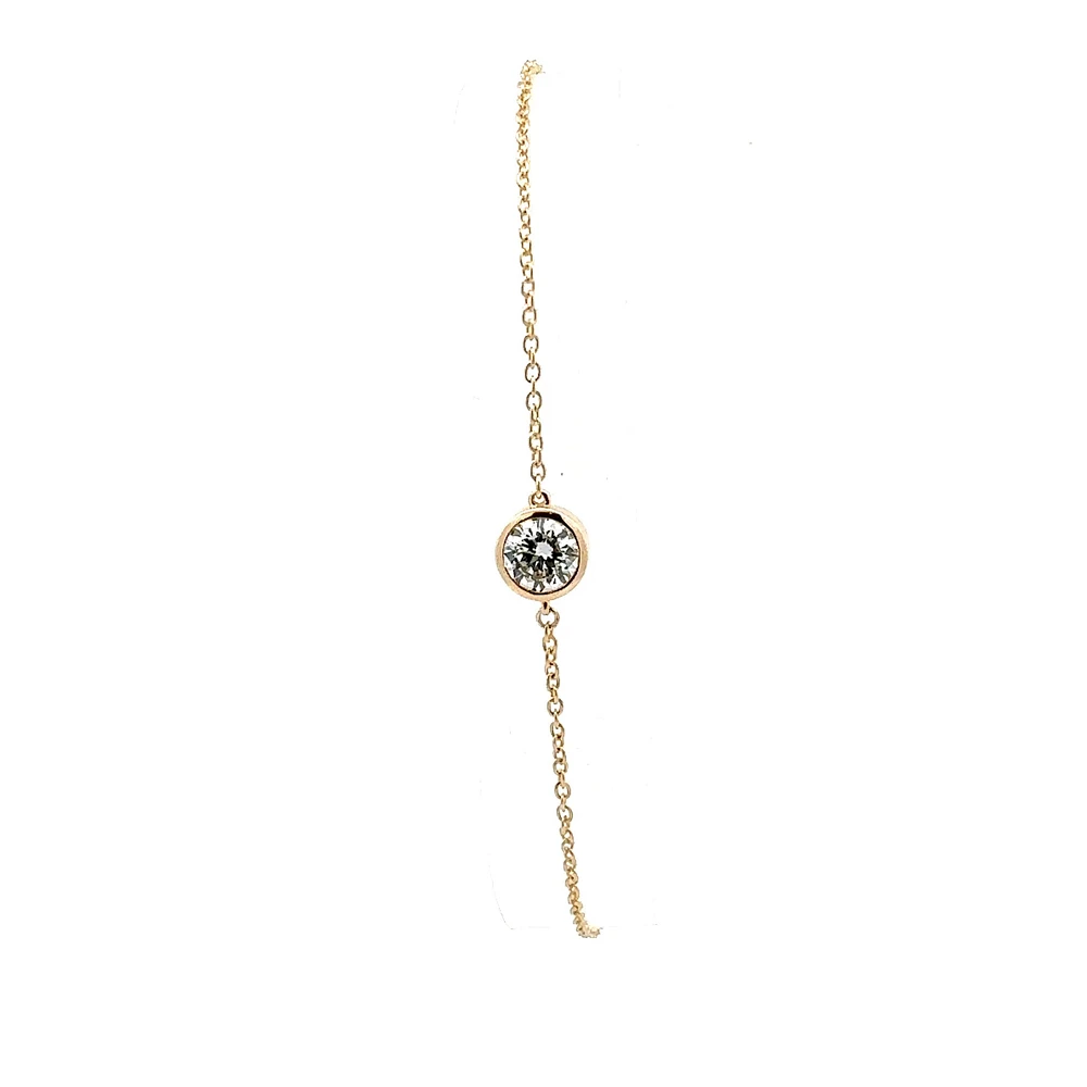 10K Gold Lab Grown Diamond reversible Motif Bracelet - / Pear