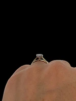 14K Yellow Gold 1.00cttw Lab Grown Oval Diamond Engagement Ring - /