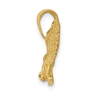 14K Yellow Gold Polished Eagle Landing Charm - 26mm x 22mm