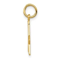 14K Yellow Gold Polished and Textured Masonic Symbol Charm - 20mm x 11mm