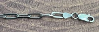 925 Sterling Silver 3.0mm Paperclip Link Bracelet  -  7.0 Inches