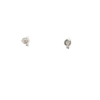 14K White Gold Blue Sapphire Earrings