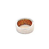 18K White Gold 1.56 cttw Natural Yellow and White Diamond Band