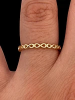 10K White or Yellow Gold Infinity Ring - /