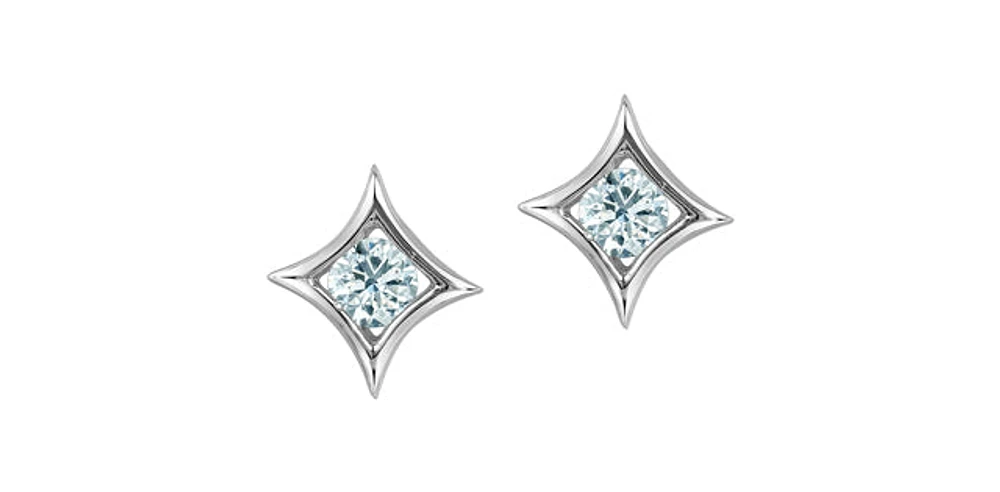 10K White Gold 0.25cttw Lab Grown Diamond Earrings