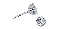 14K White Gold 0.40cttw Round Cut Canadian Diamond Stud Earrings