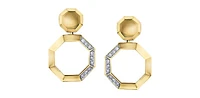 10K Yellow Gold 0.135cttw Diamond Earrings