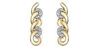10K Yellow Gold 0.05cttw Diamond Earrings