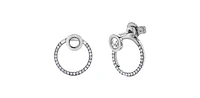 10K White Gold 0.13cttw Diamond Earrings