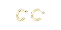 10K Yellow Gold 0.06cttw Diamond Earrings