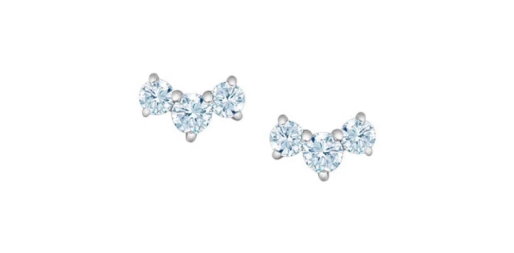 10K White Gold 0.33cttw Lab Grown Diamond Earrings