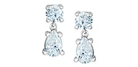 10K White Gold 0.76cttw Lab Grown Diamond Earrings