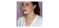 10K Yellow Gold 0.12cttw Diamond Heart Stud Earrings