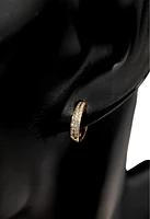 14K Yellow Gold 0.17 cttw Diamond Hoop Earrings