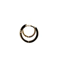 10K Gold 0.05 cttw Diamond Hoop Earrings - Yellow Gold