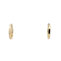 10K Gold 0.05 cttw Diamond Hoop Earrings - Yellow Gold