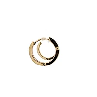 10K Gold 0.05 cttw Diamond Hoop Earrings - Yellow Gold