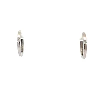 10K Gold 0.05 cttw Diamond Hoop Earrings - Yellow Gold