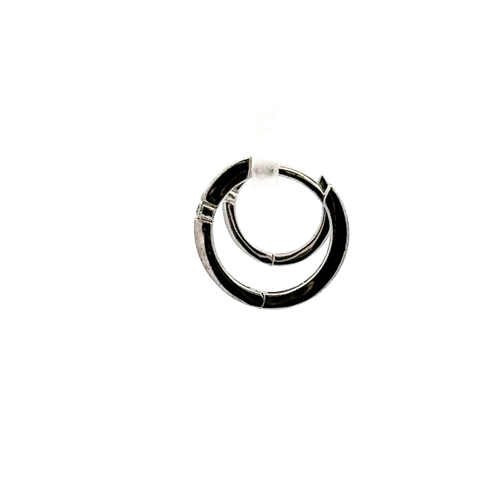 10K Gold 0.05 cttw Diamond Hoop Earrings - Yellow Gold