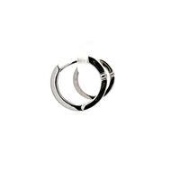 10K Gold 0.05 cttw Diamond Hoop Earrings - Yellow Gold