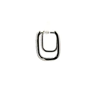10K White Gold cttw Diamond Square Hoop Earrings