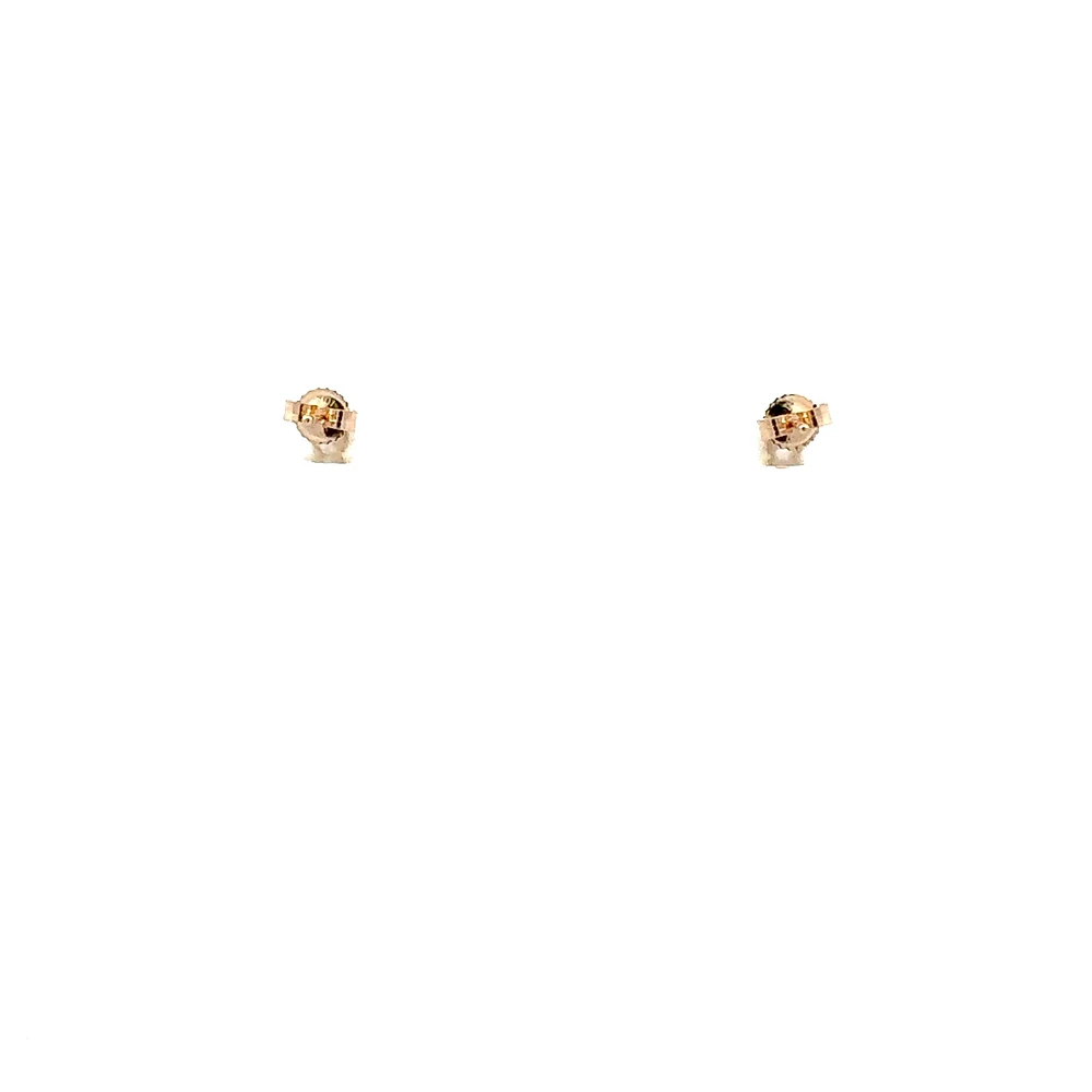 10K Lab Grown Diamond Bezel Stud Earrings - Gold / Pear