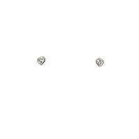 10K Lab Grown Diamond Bezel Stud Earrings - Gold / Pear