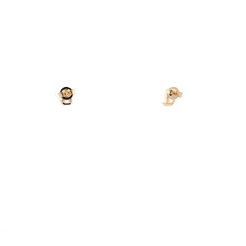 10K Lab Grown Diamond Bezel Stud Earrings - Gold / Pear