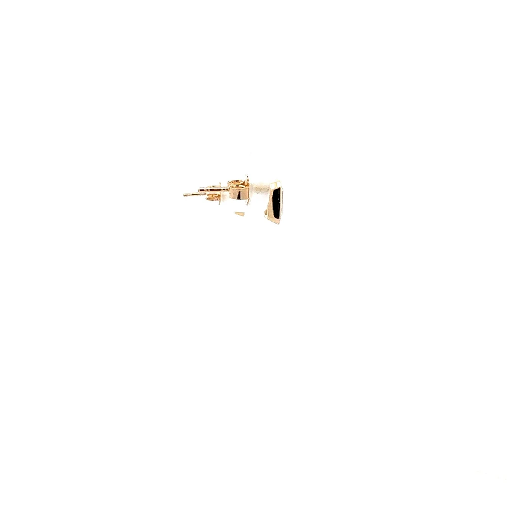 10K Lab Grown Diamond Bezel Stud Earrings - Gold / Pear