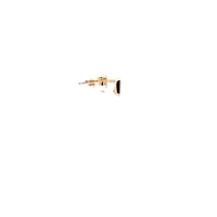 10K Lab Grown Diamond Bezel Stud Earrings - Gold / Pear