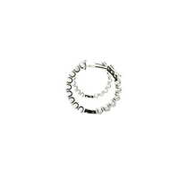 10K White Gold 0.50cttw Lab Grown Diamond Huggie / Hoop Earrings